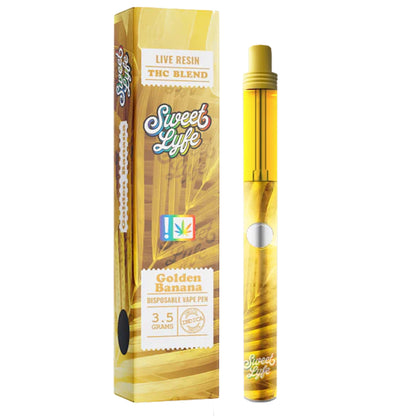 Sweet Lyfe Gold Live Resin THC Vaporizer 3500mg