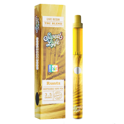 Sweet Lyfe Gold Live Resin THC Vaporizer 3500mg