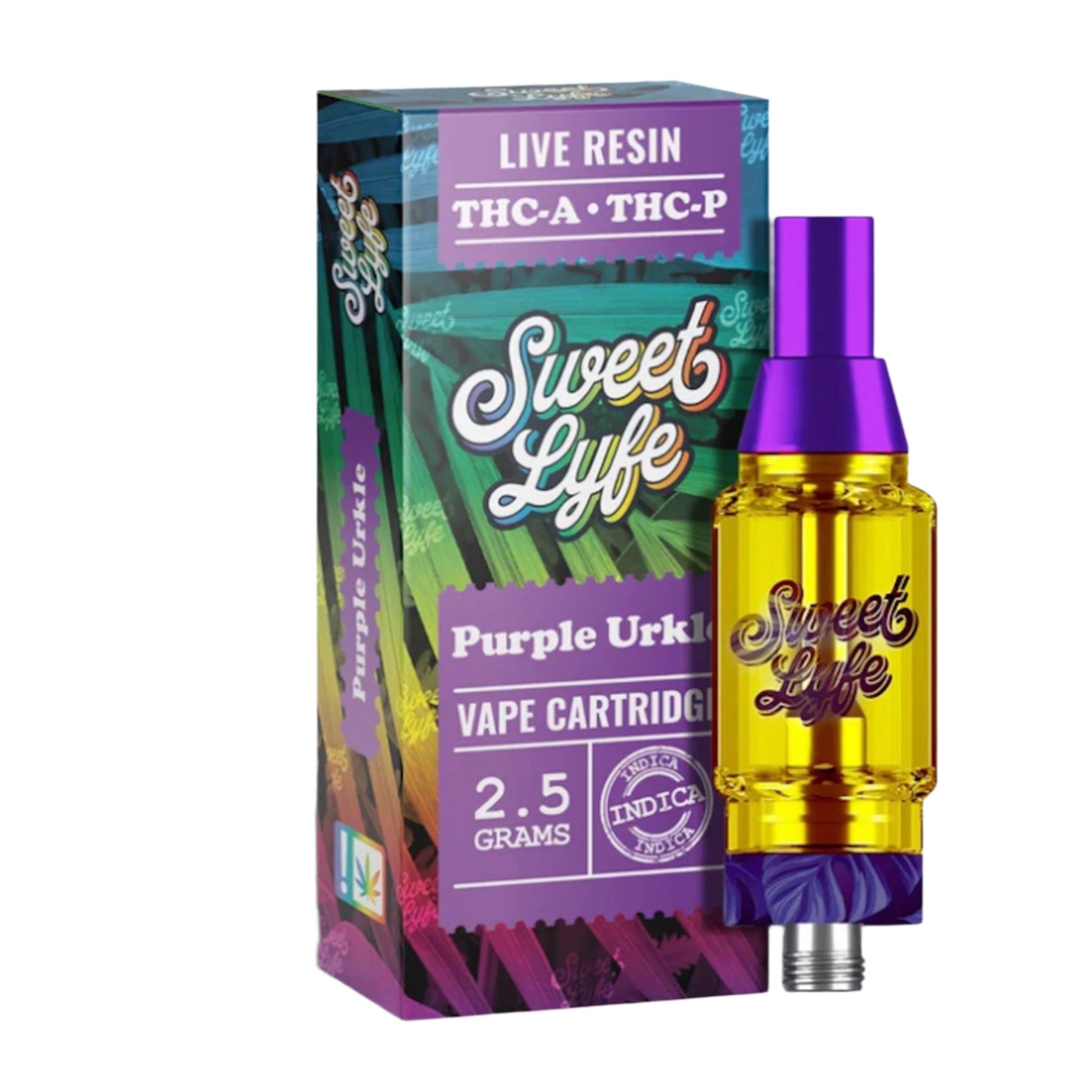 Sweet Lyfe Live Resin Purple Urkle THC-A THC-P Cartridge 2500mg