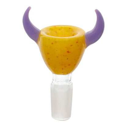 Amy Bull Horn Glass Bong Bowl 14mm Male