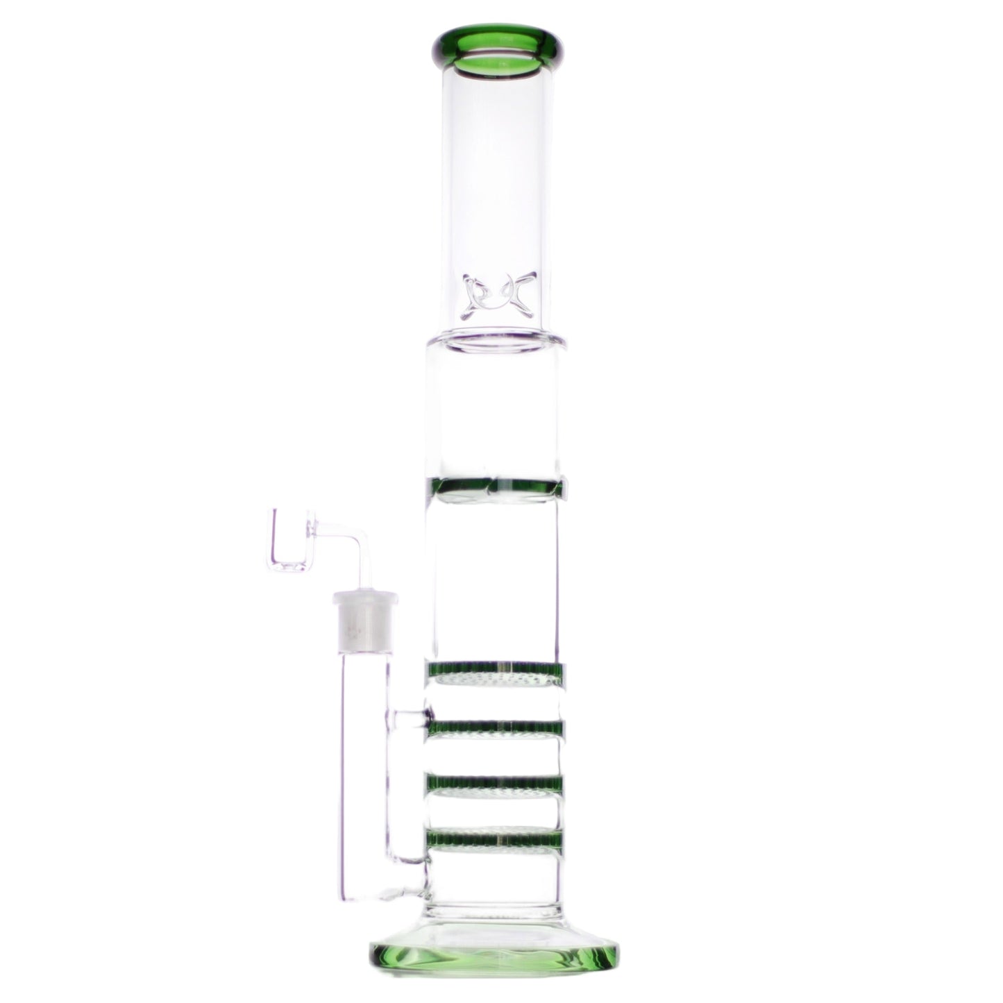 Five Stack Percolator Bong 17in Amber Green