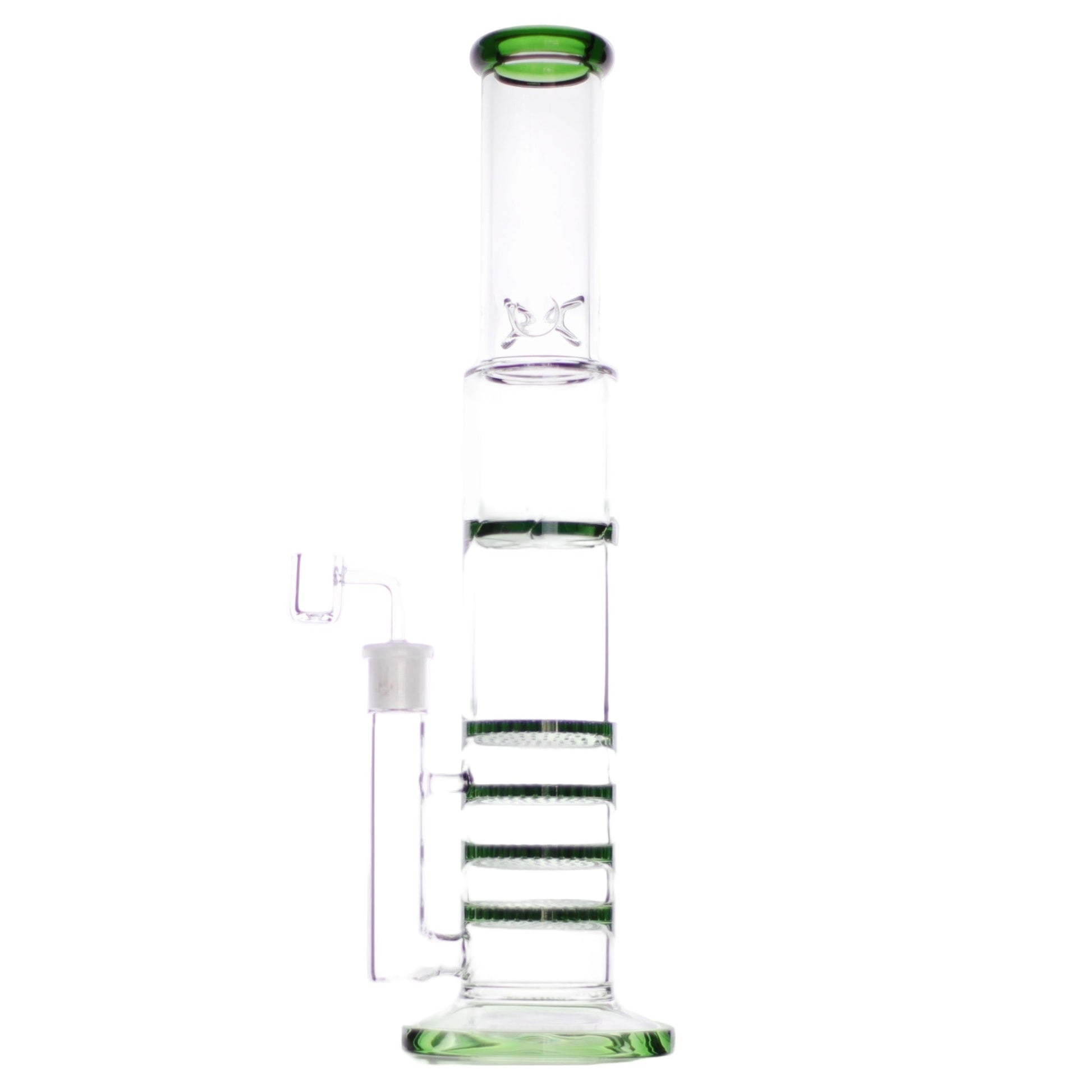 Five Stack Percolator Bong 17in Amber Green