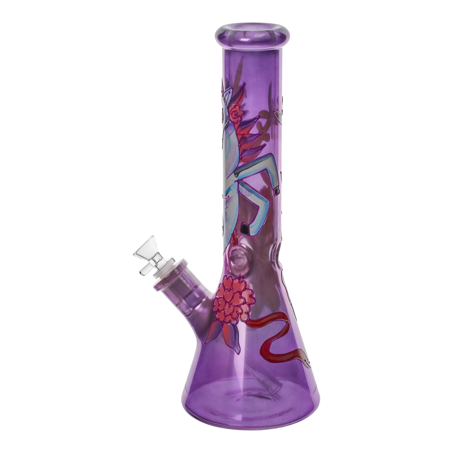 Amy Glowing Graphic Beaker Bong 14in