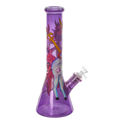 Amy Glowing Graphic Beaker Bong 14in