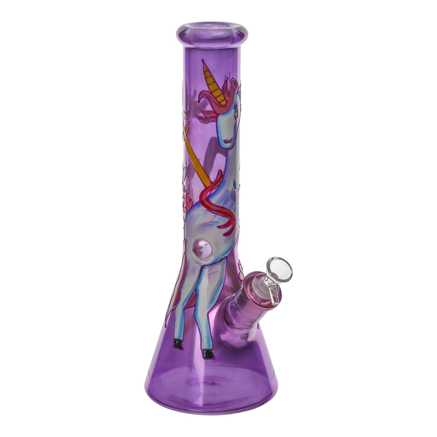 Amy Glowing Graphic Beaker Bong 14in