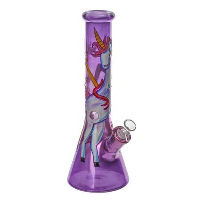 Amy Glowing Graphic Beaker Bong 14in