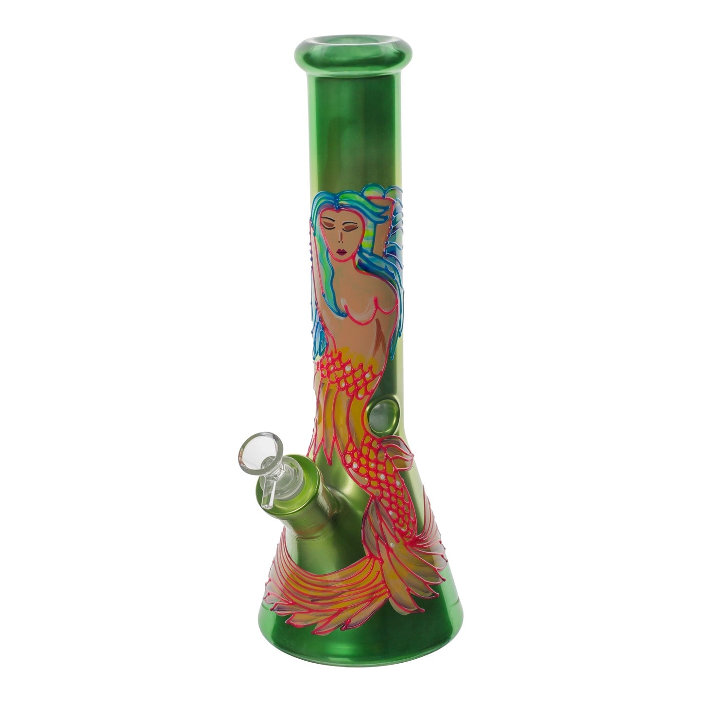 Amy Glowing Graphic Beaker Bong 14in