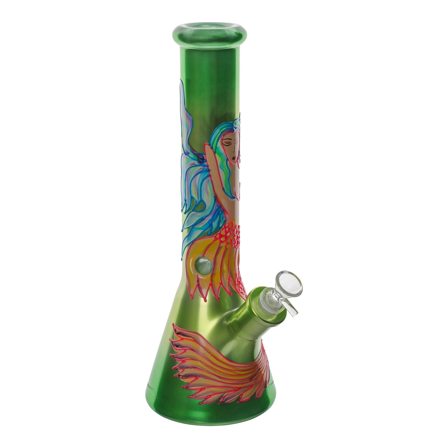 Amy Glowing Graphic Beaker Bong 14in