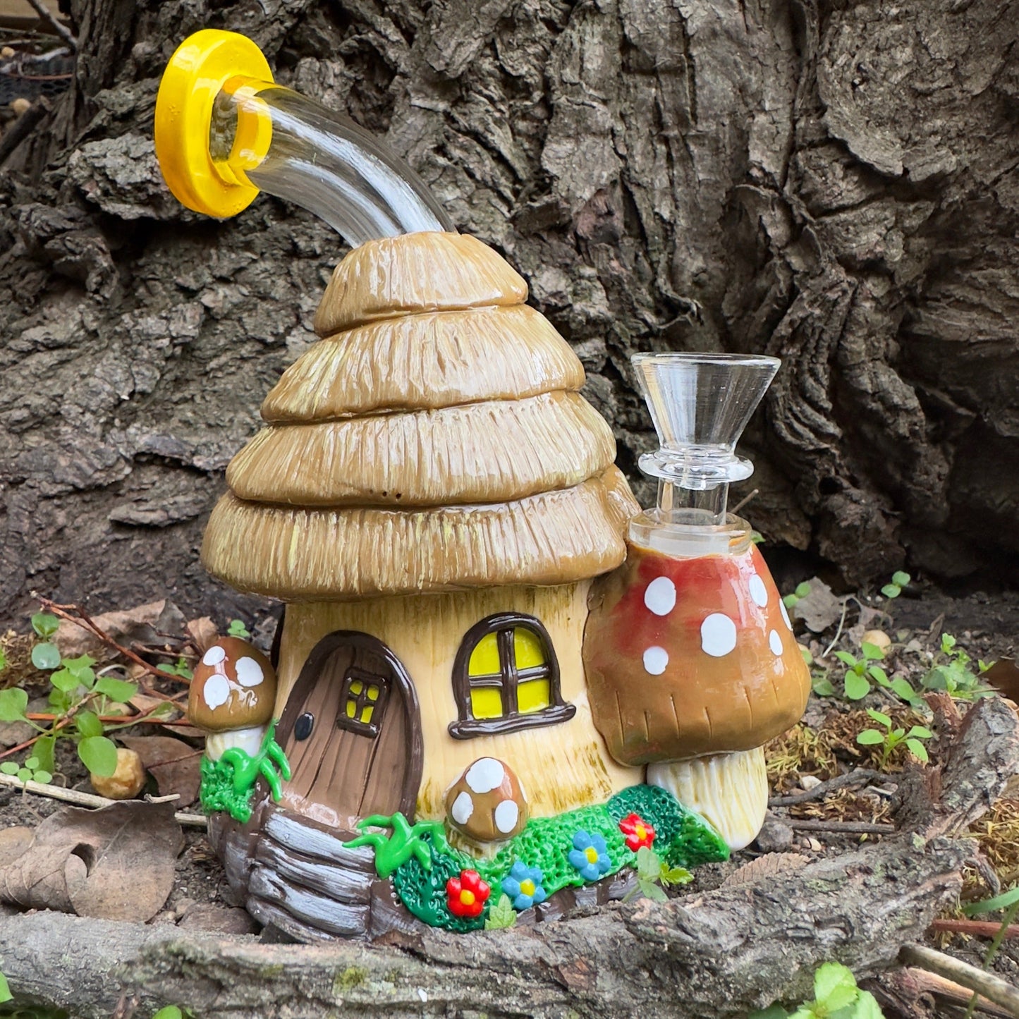 Amy The Gnome Home Bong 7in Glass
