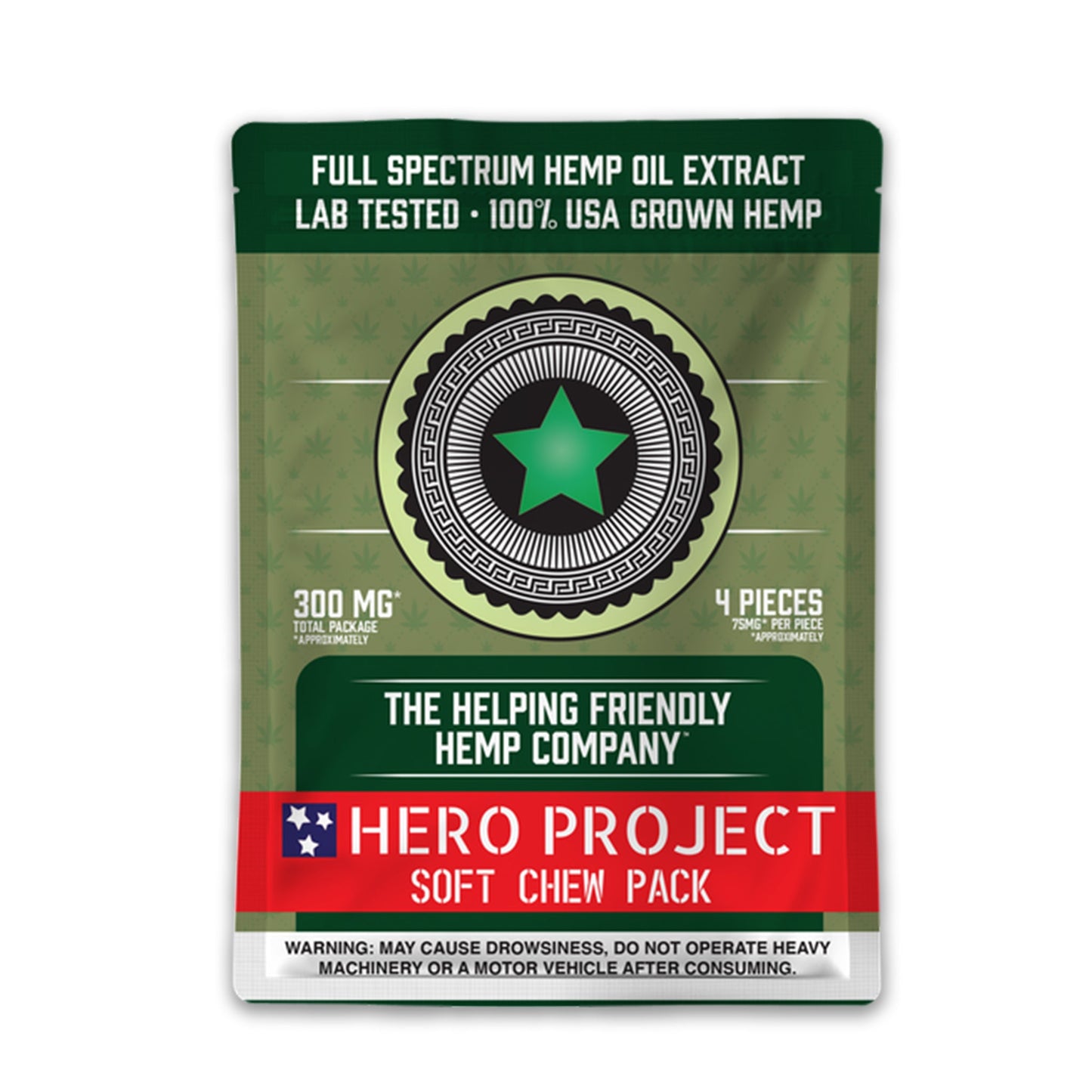 The Helping Friendly Hero Project Full Spectrum CBD Soft Chews 300mg