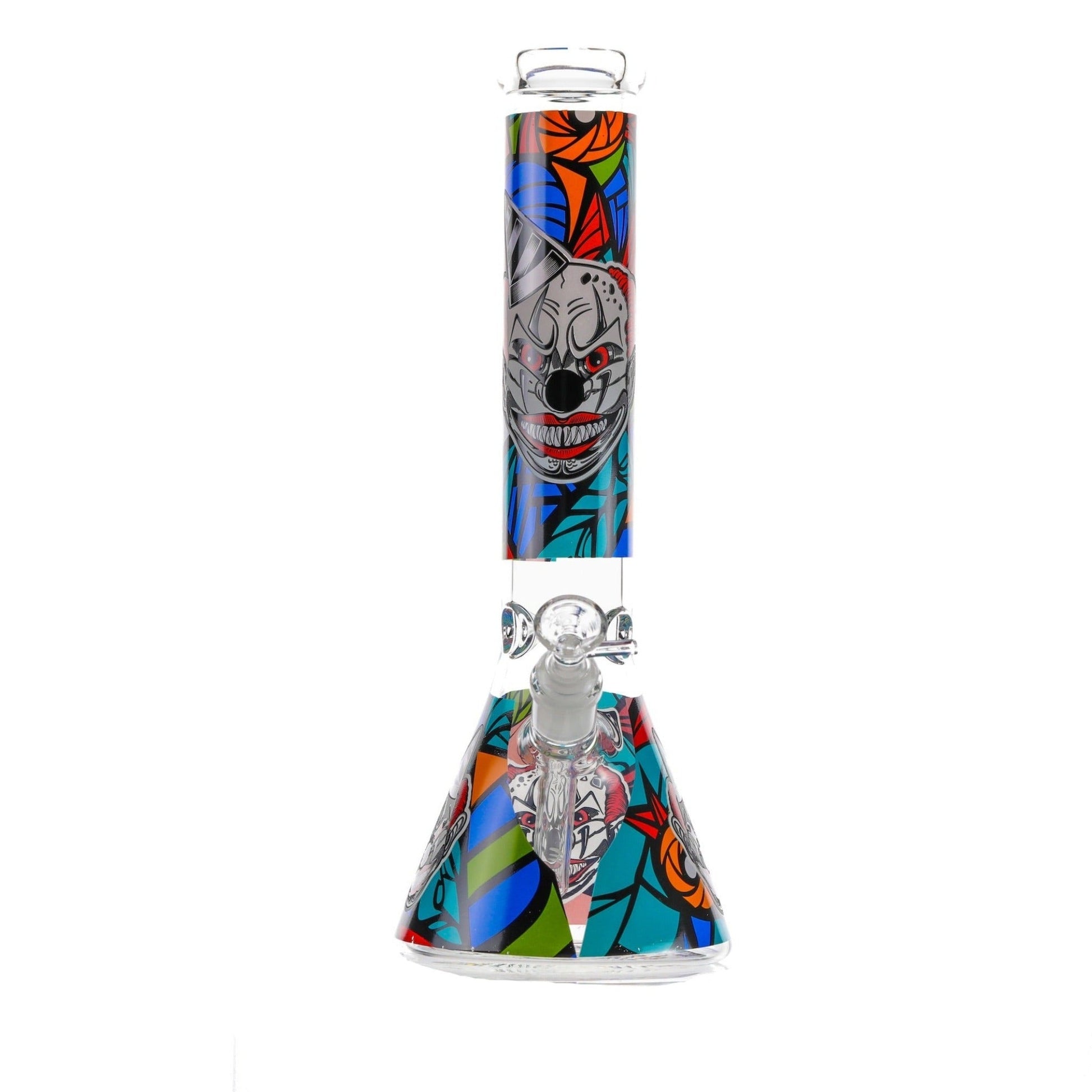 Killer Clown Beaker Bong 14in Glow In The Dark Glass