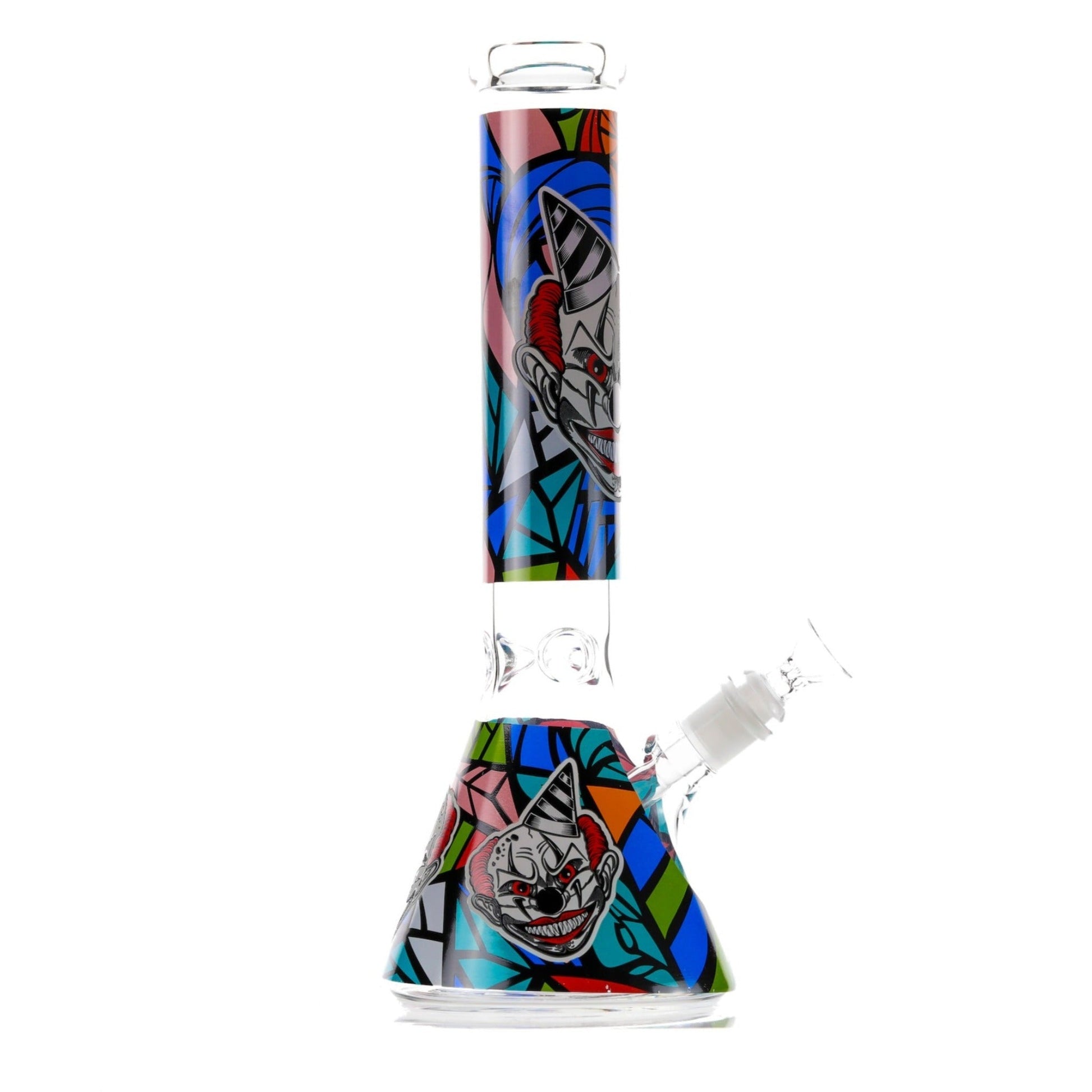 Killer Clown Beaker Bong 14in Glow In The Dark Glass