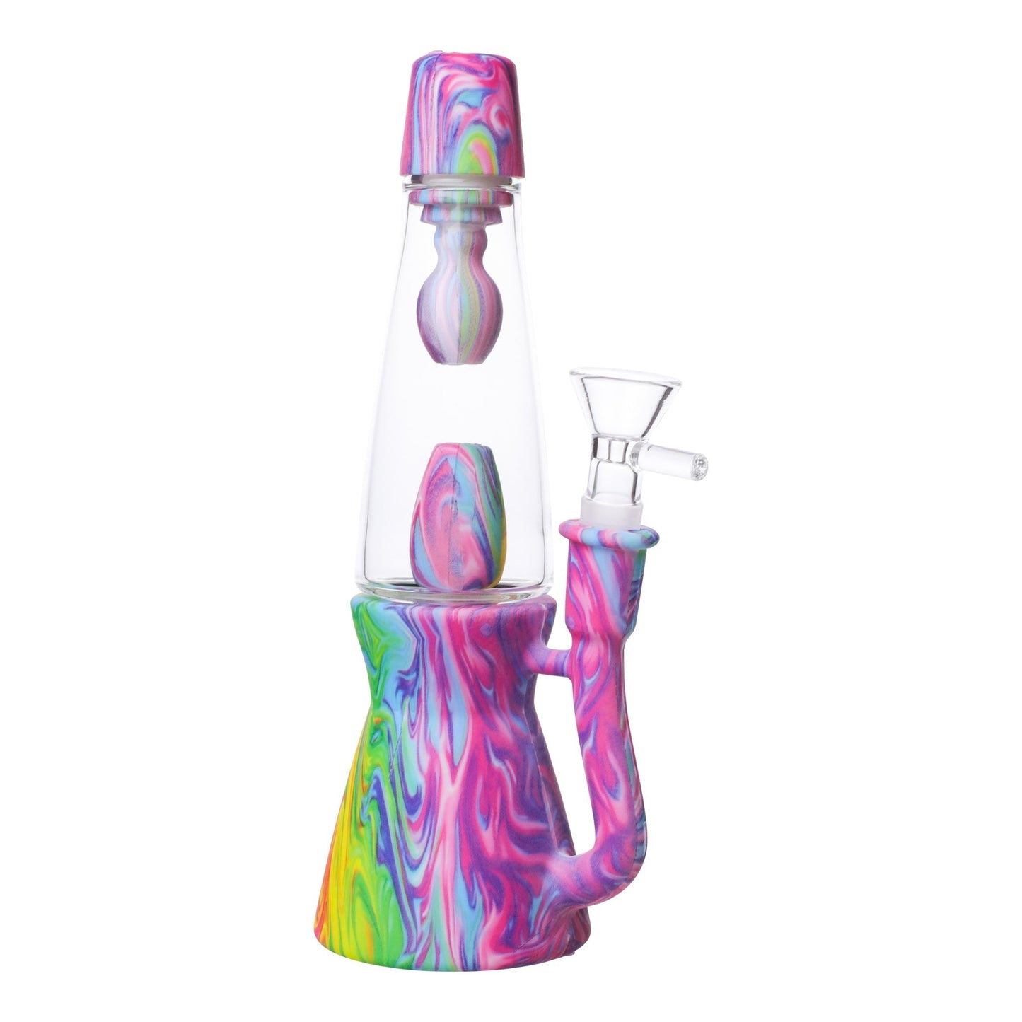 Jo Lava Perc Bong 8in Silicone Glass