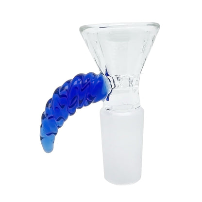 Thorned Grip Bong Bowl 14mm Male Borosilicate Glass Pink