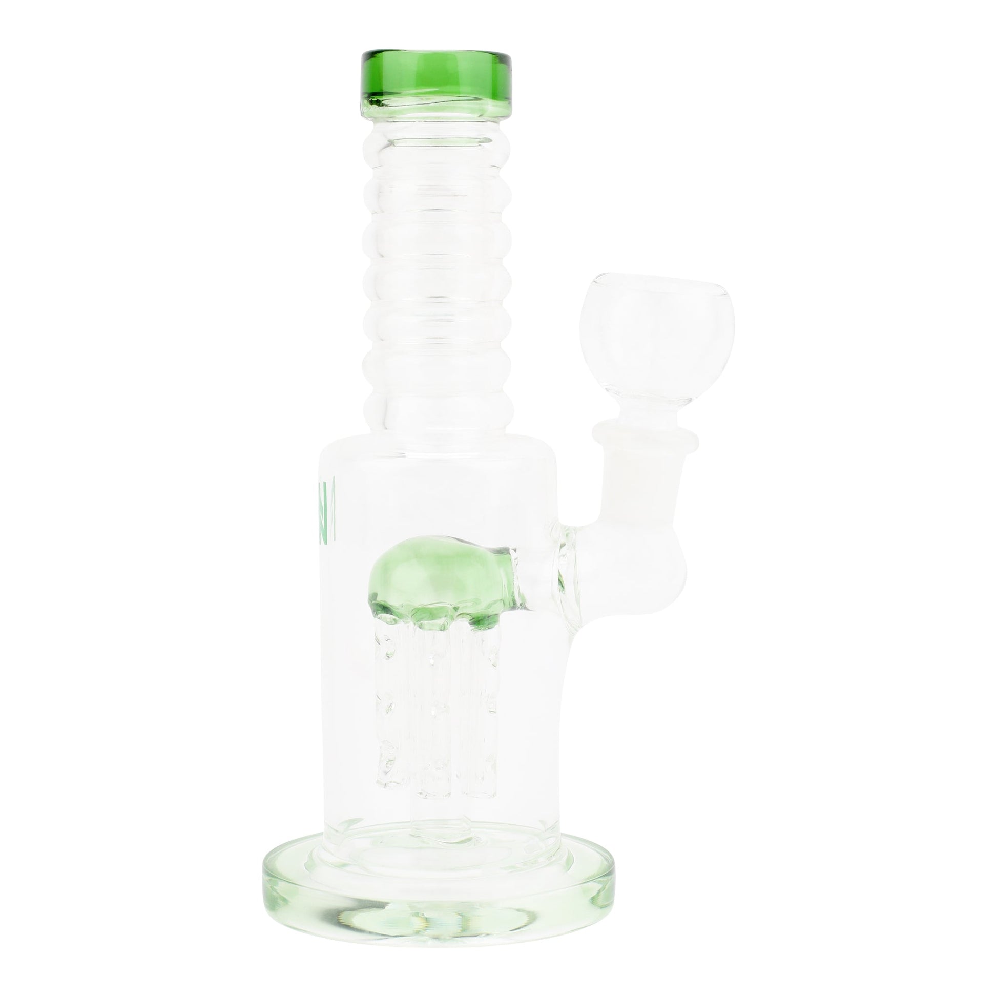 Allied International Threaded Tube Perc Bong 7in