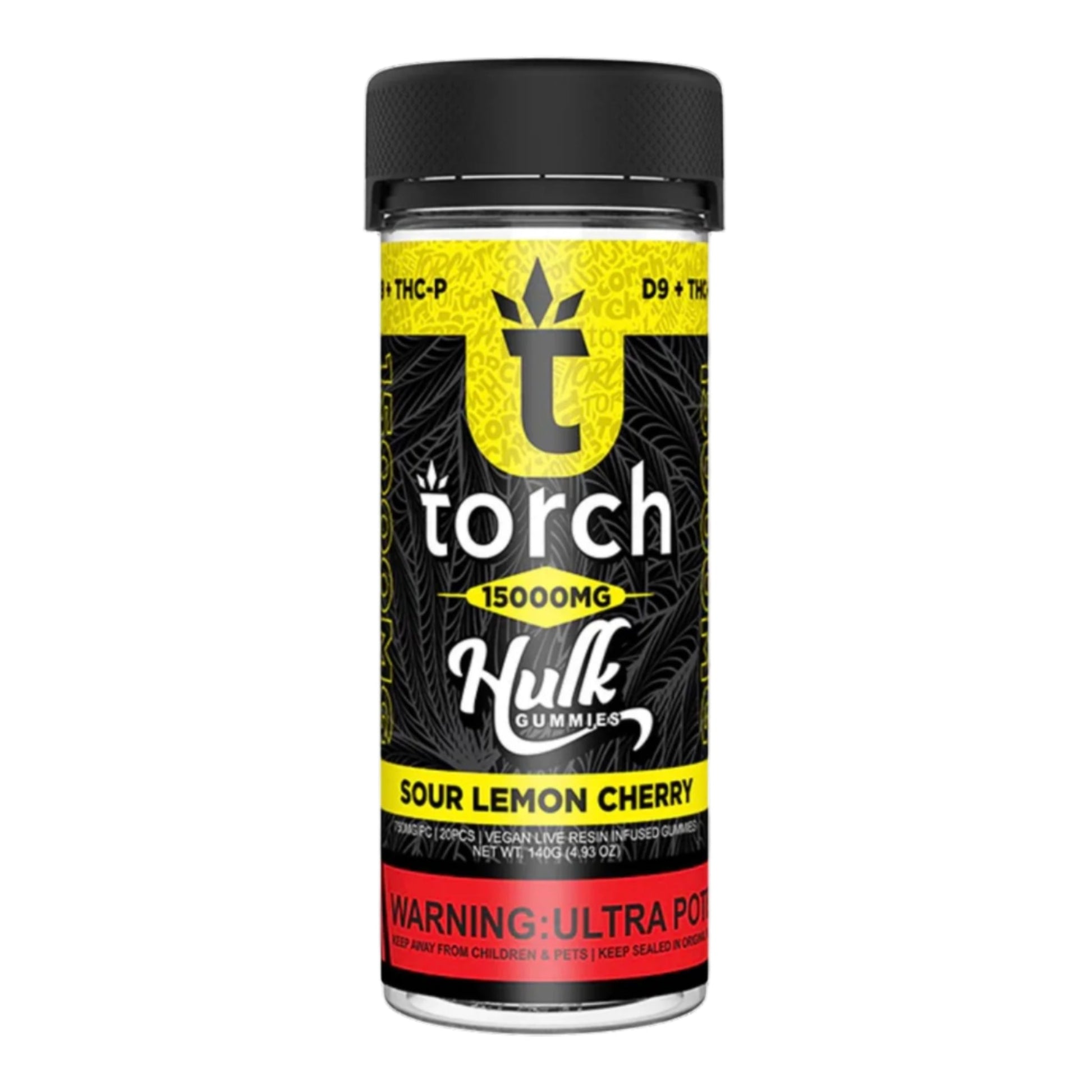 Torch Hulk Sour Lemon Cherry Live Resin Gummies 15000mg