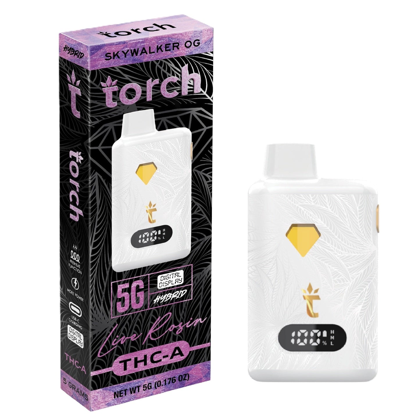 Torch Live Rosin THC-A Vaporizer 5000mg