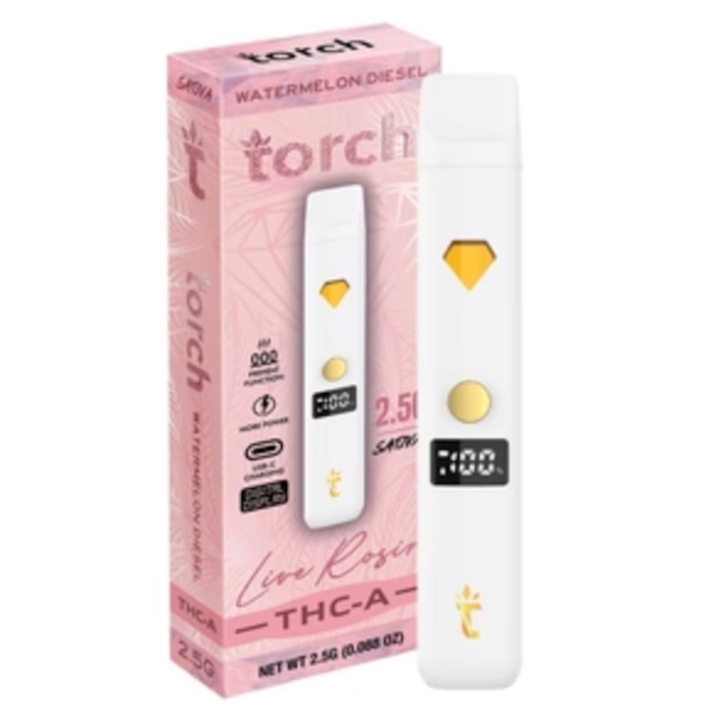 Torch THC-A Live Rosin Vaporizer 2500mg