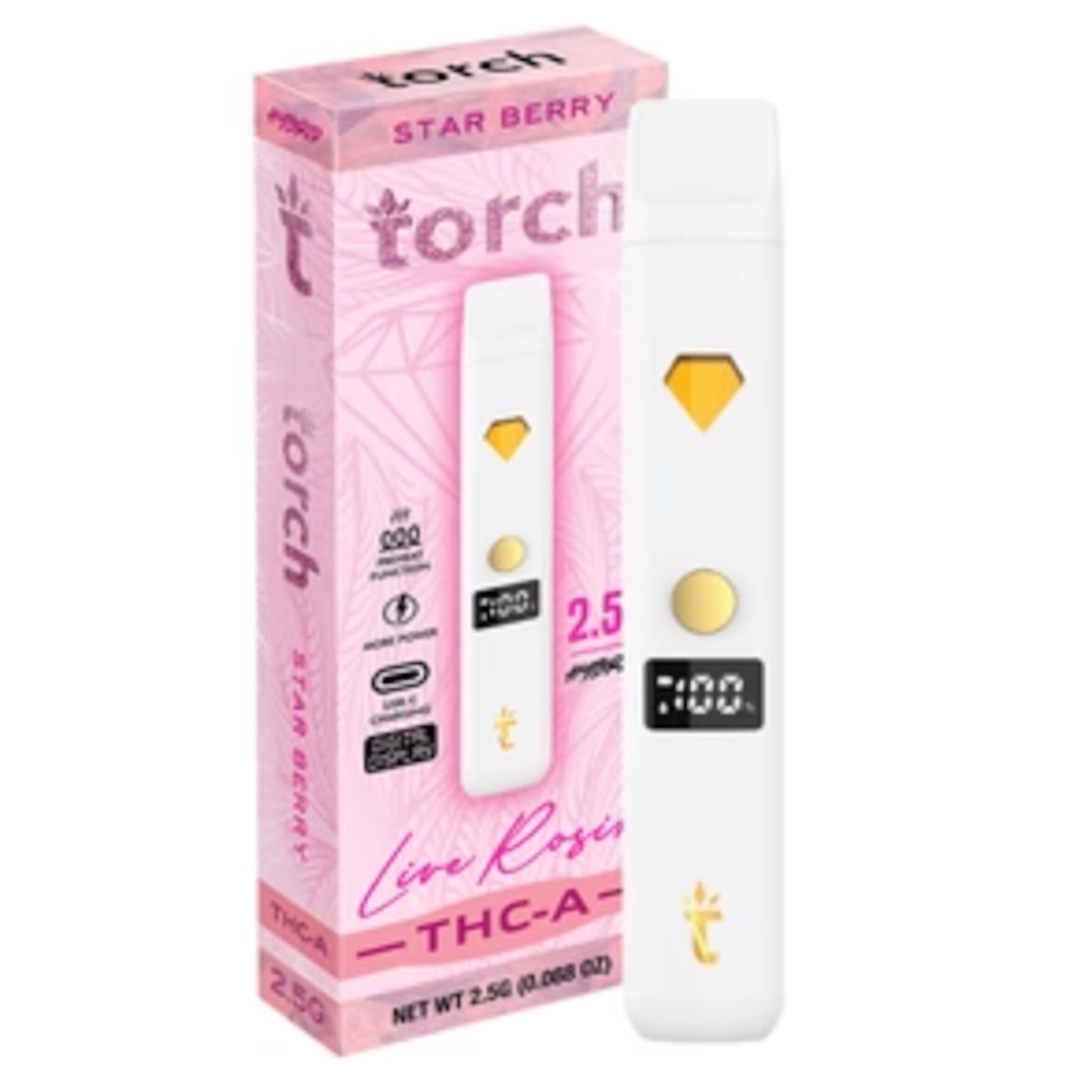 Torch THC-A Live Rosin Vaporizer 2500mg