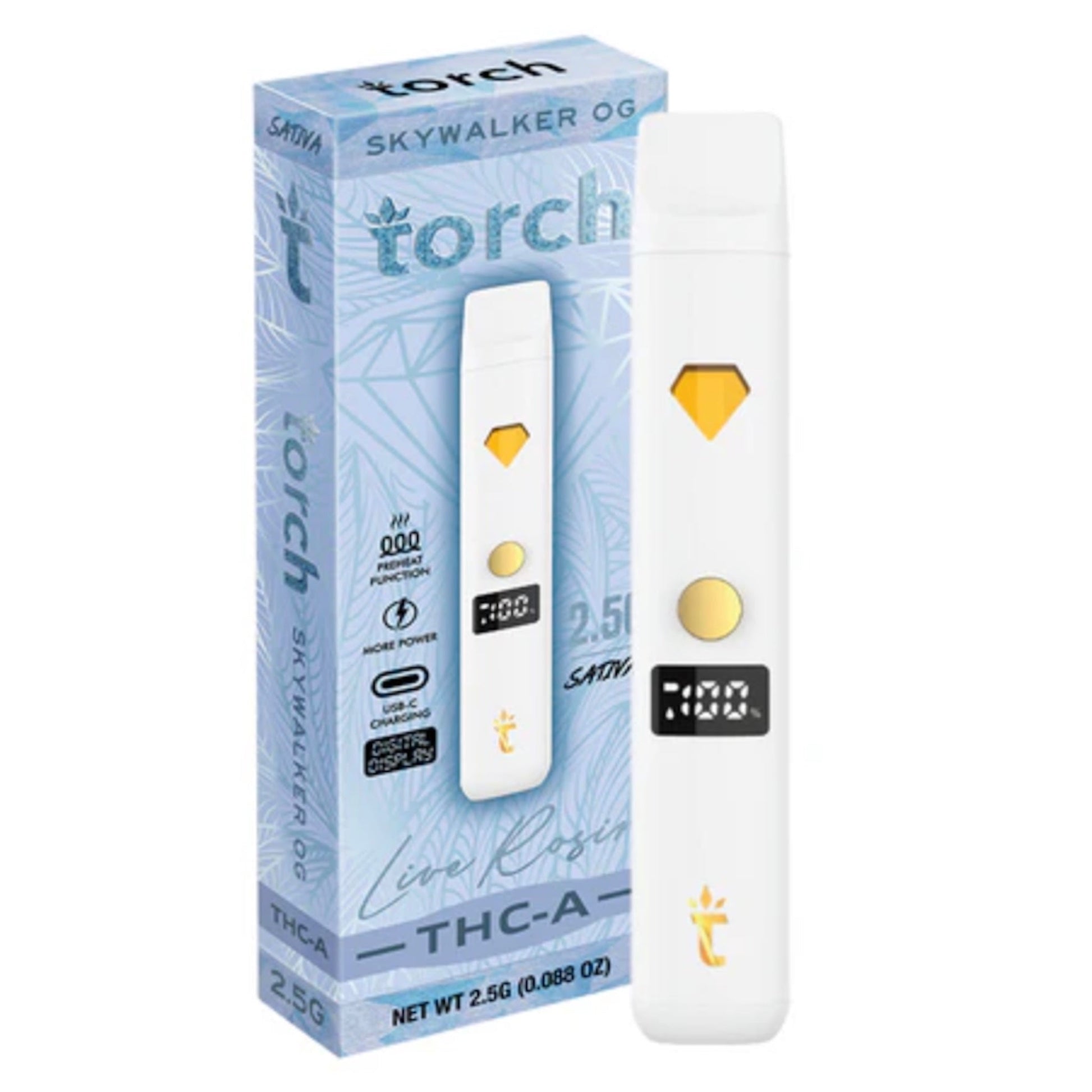 Torch THC-A Live Rosin Vaporizer 2500mg