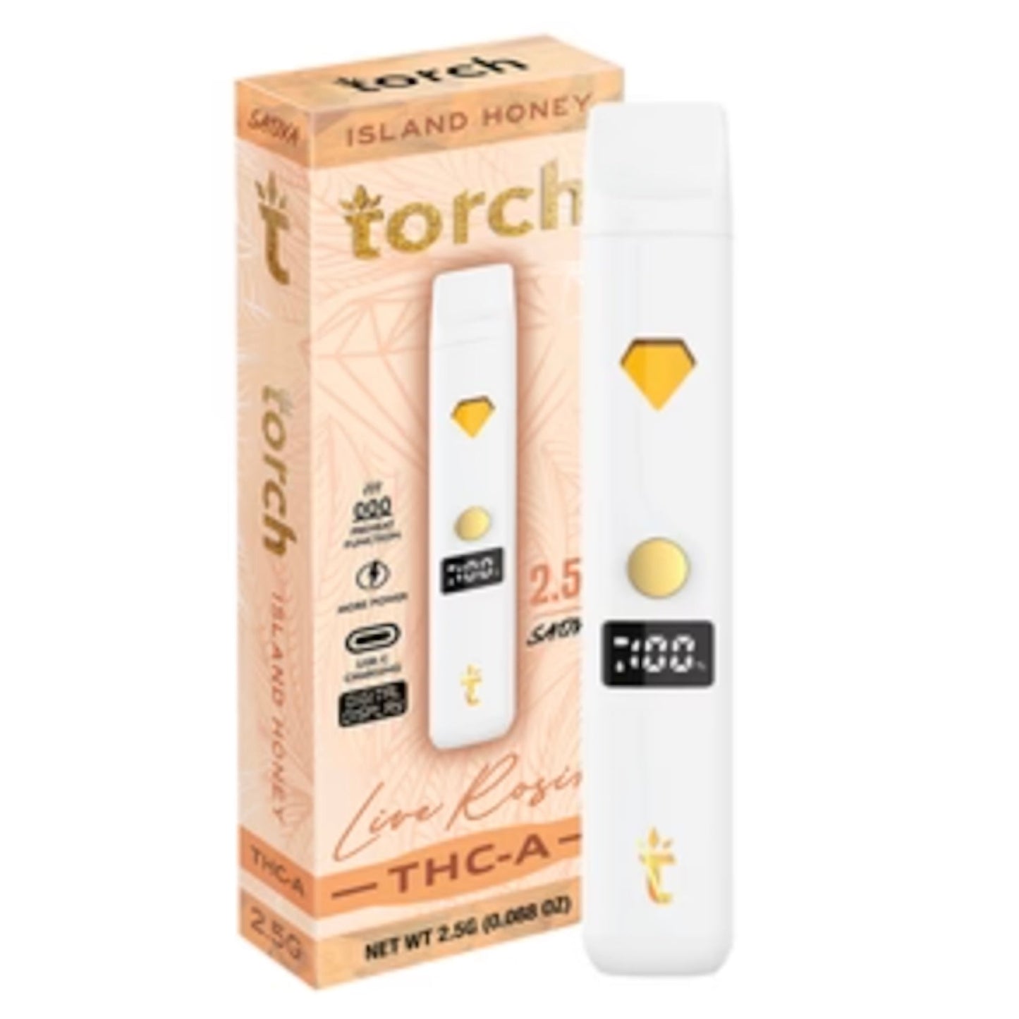 Torch THC-A Live Rosin Vaporizer 2500mg