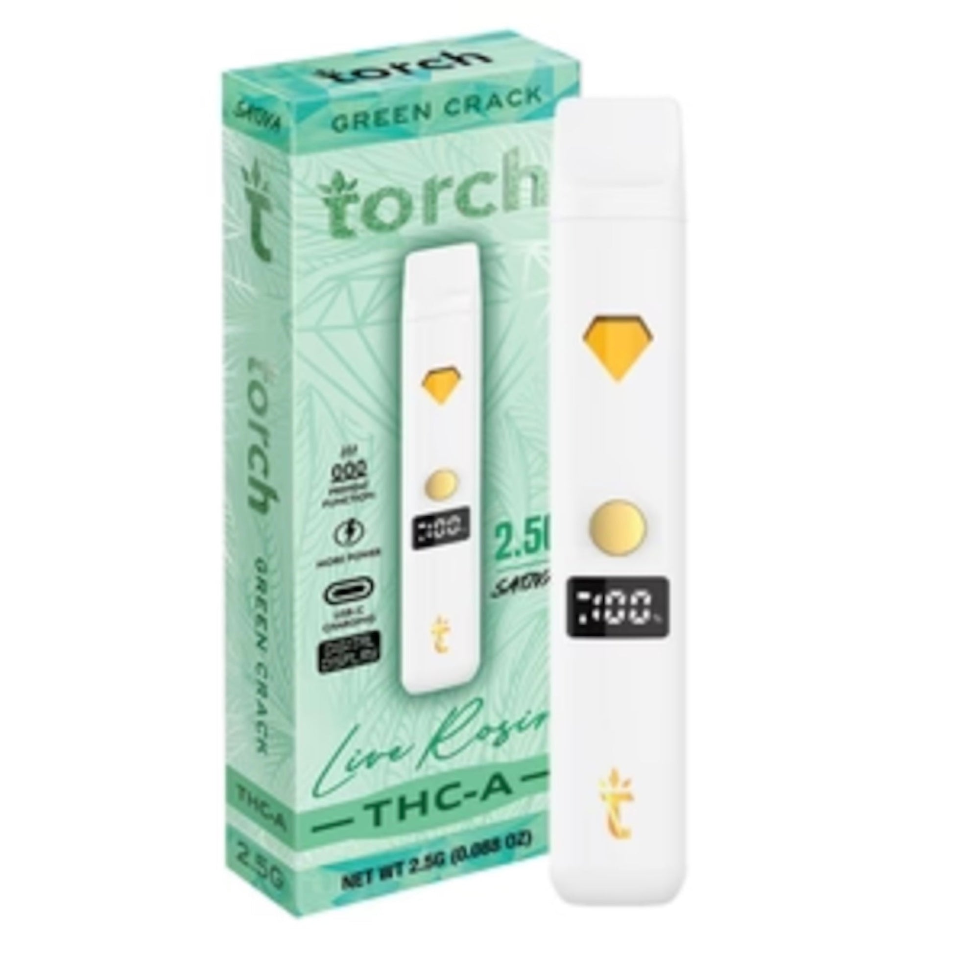 Torch THC-A Live Rosin Vaporizer 2500mg