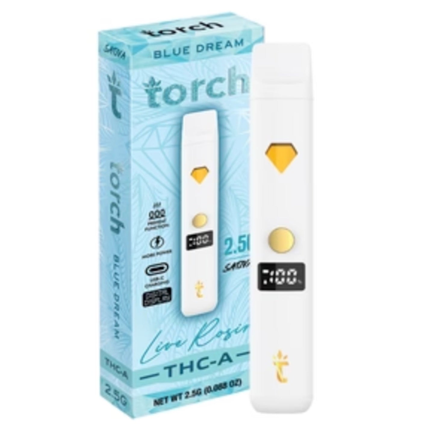 Torch THC-A Live Rosin Vaporizer 2500mg