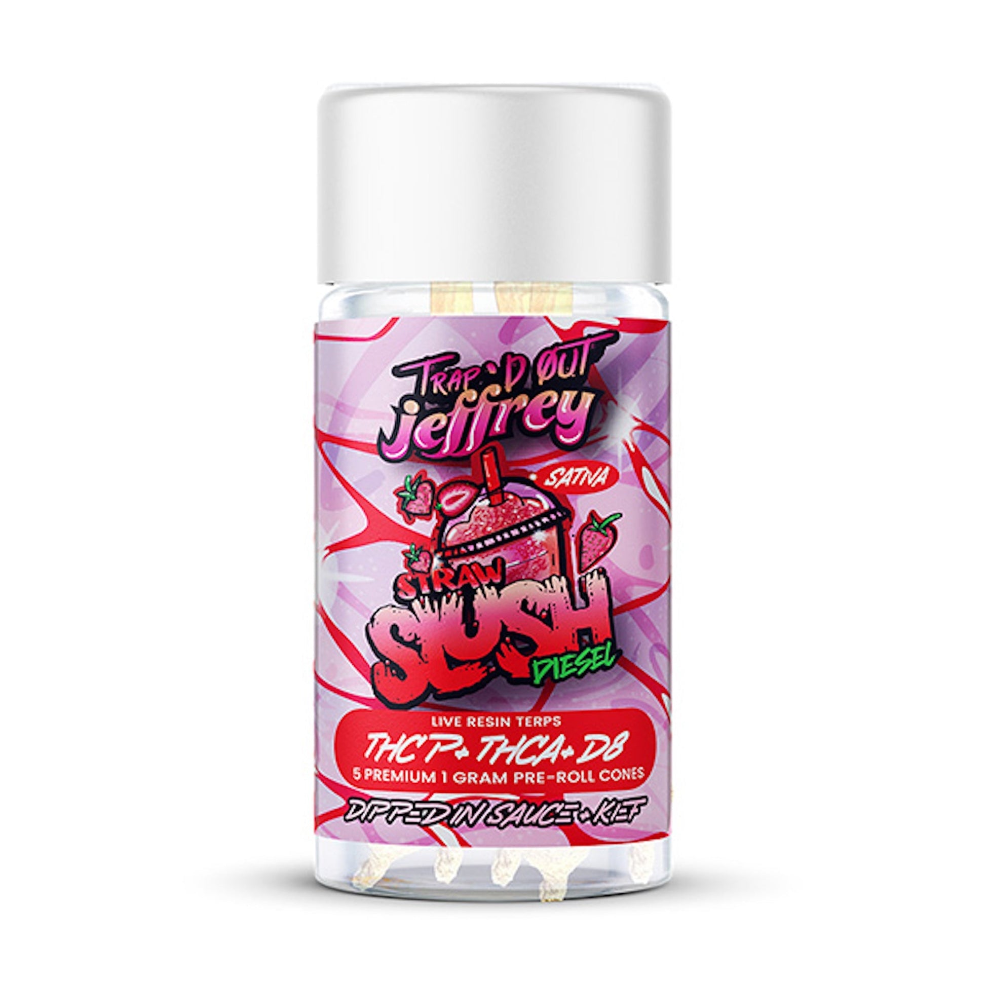 Hixotic Trapd Out Jeffrey Blend THC-A THC-P Delta 8 Pre-Rolls 5ct