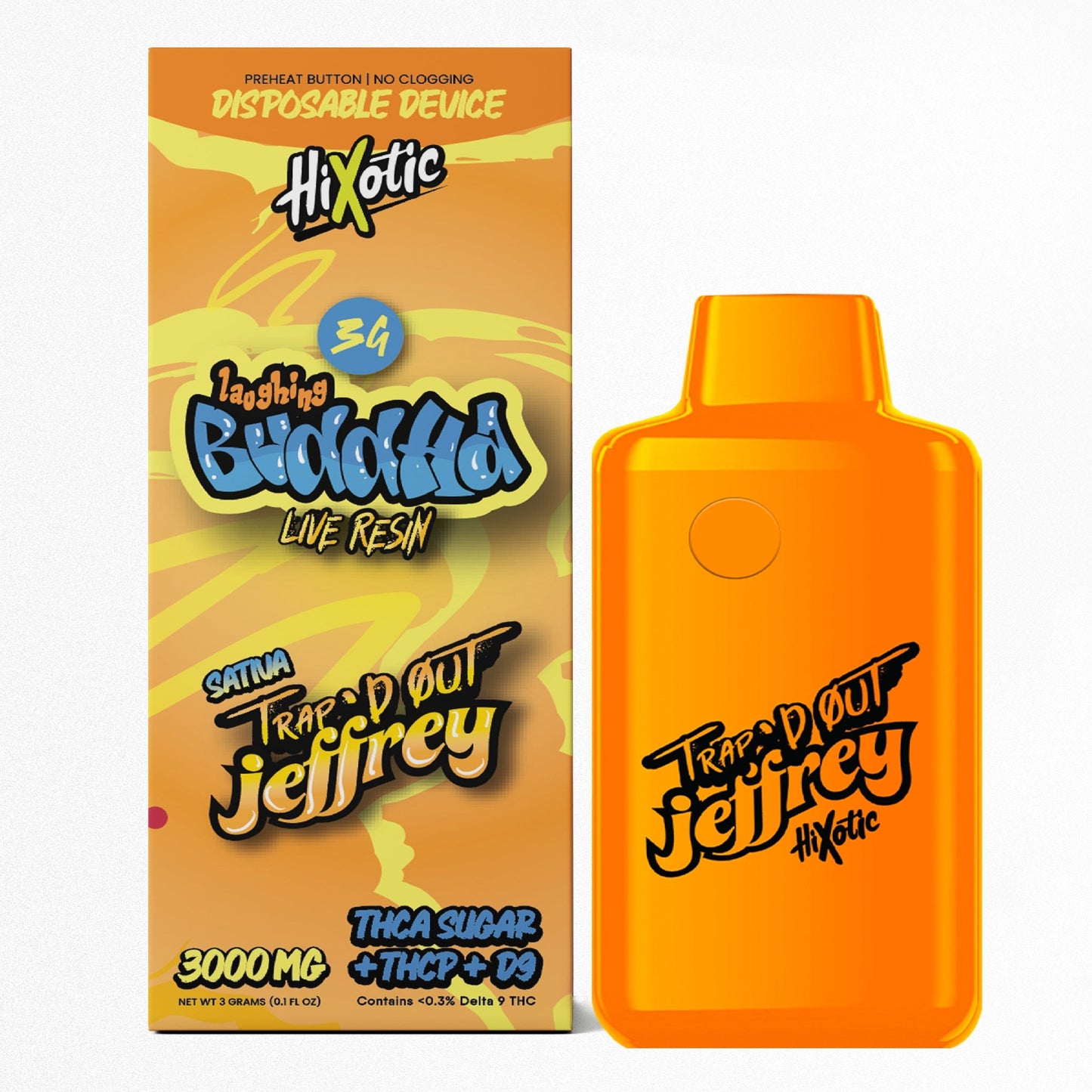 Hixotic Trapd Out Jeffrey THC-A Sugar Blend Vaporizer 3000mg
