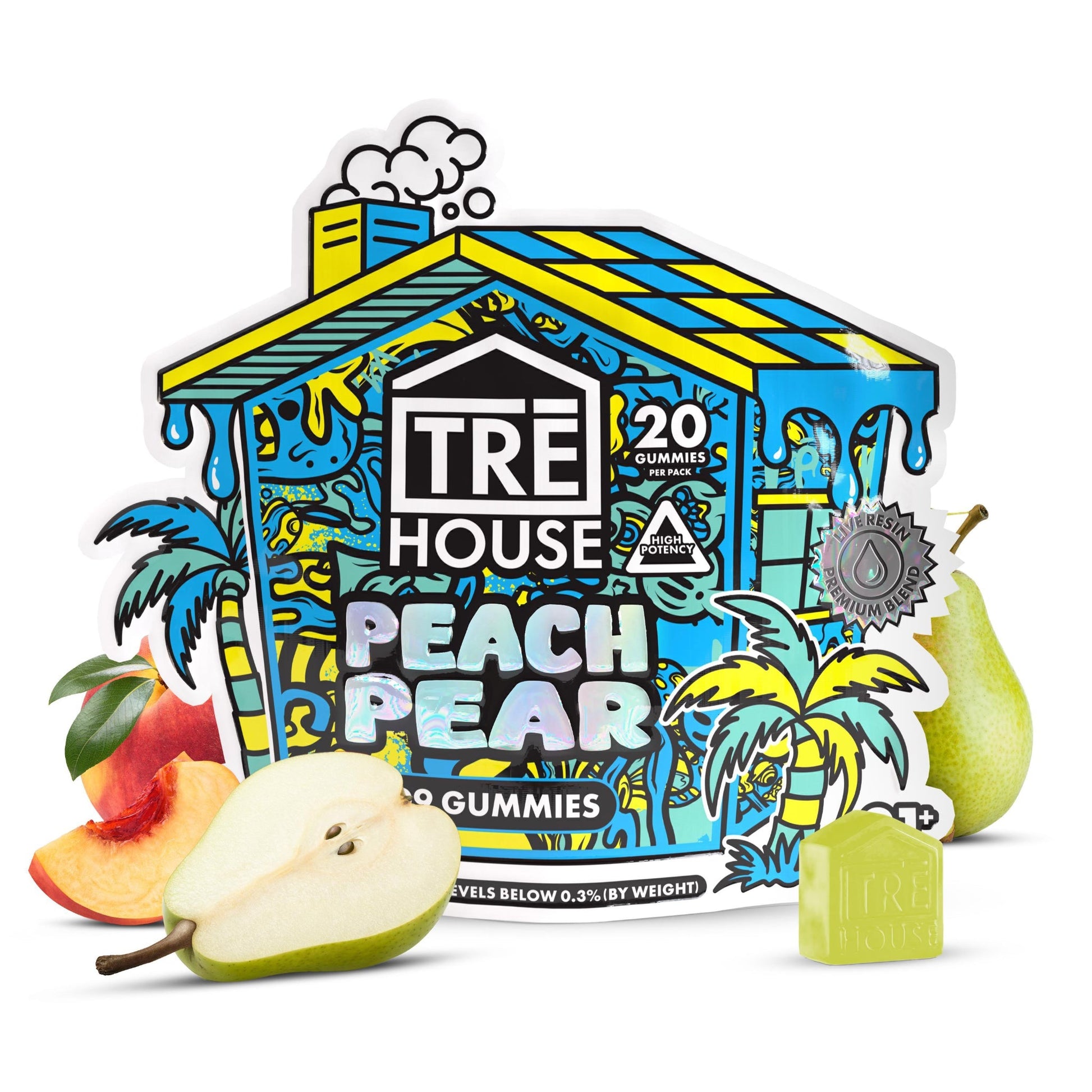 Tre House Delta 9 Gummies Peach Pear 400mg