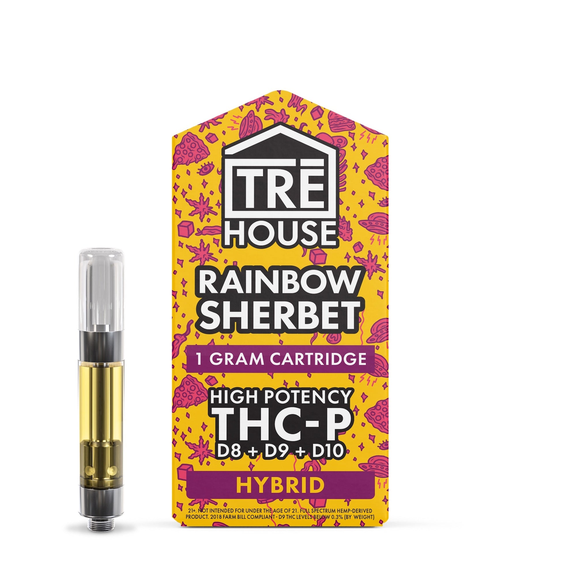 Tre House Live Resin Blend Rainbow Sherbet Cartridge 1000mg