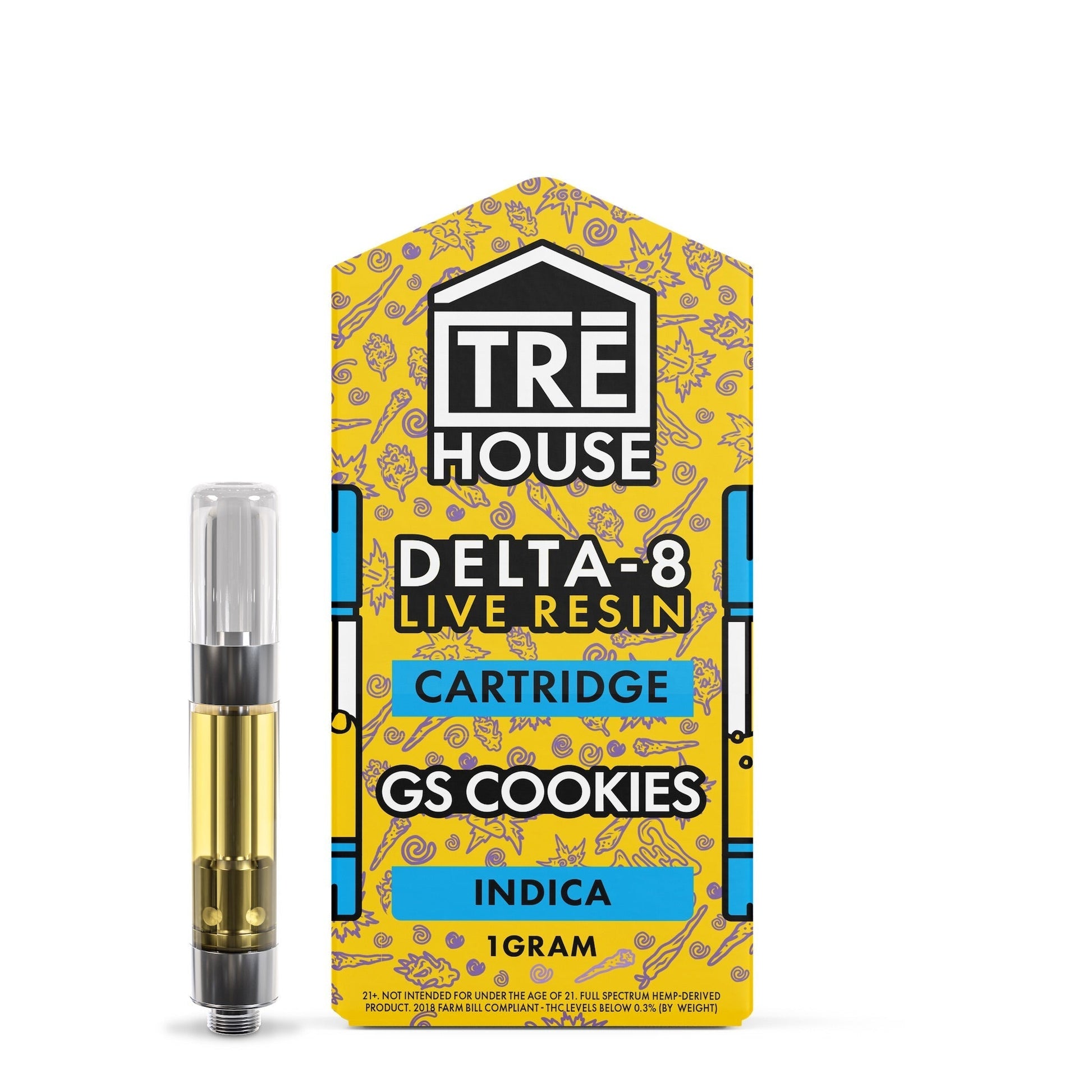 Tre House Live Resin GSC Delta 8 Cartridge 1000mg
