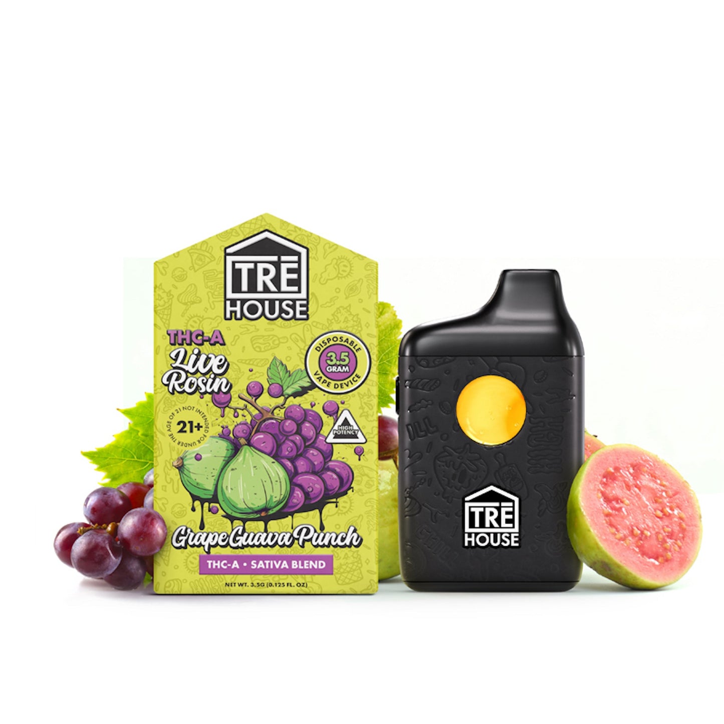 Tre House Live Rosin THC-A Vaporizer 3500mg