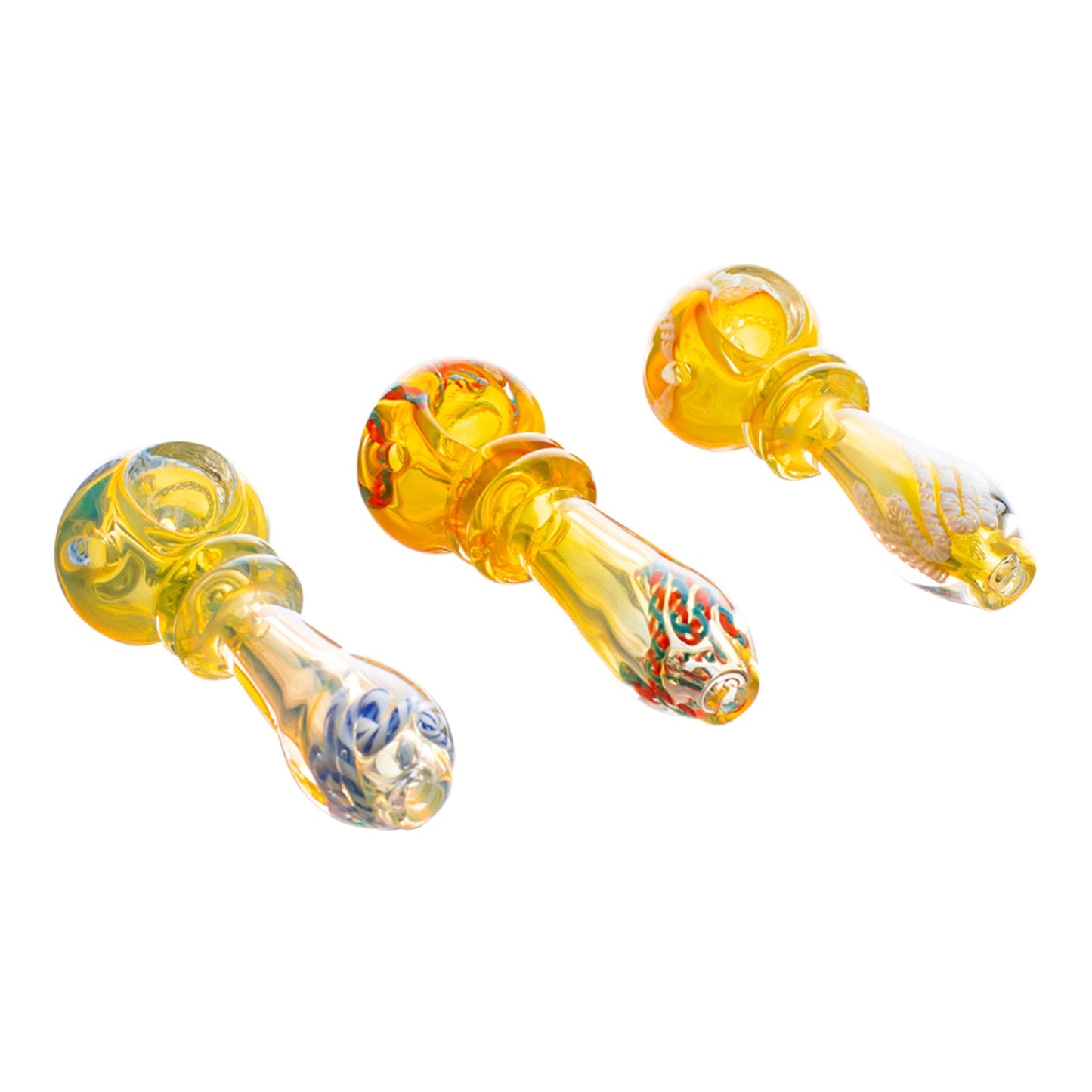 Saptakanya Handicraft Tri Grip Glass Pipe 5in