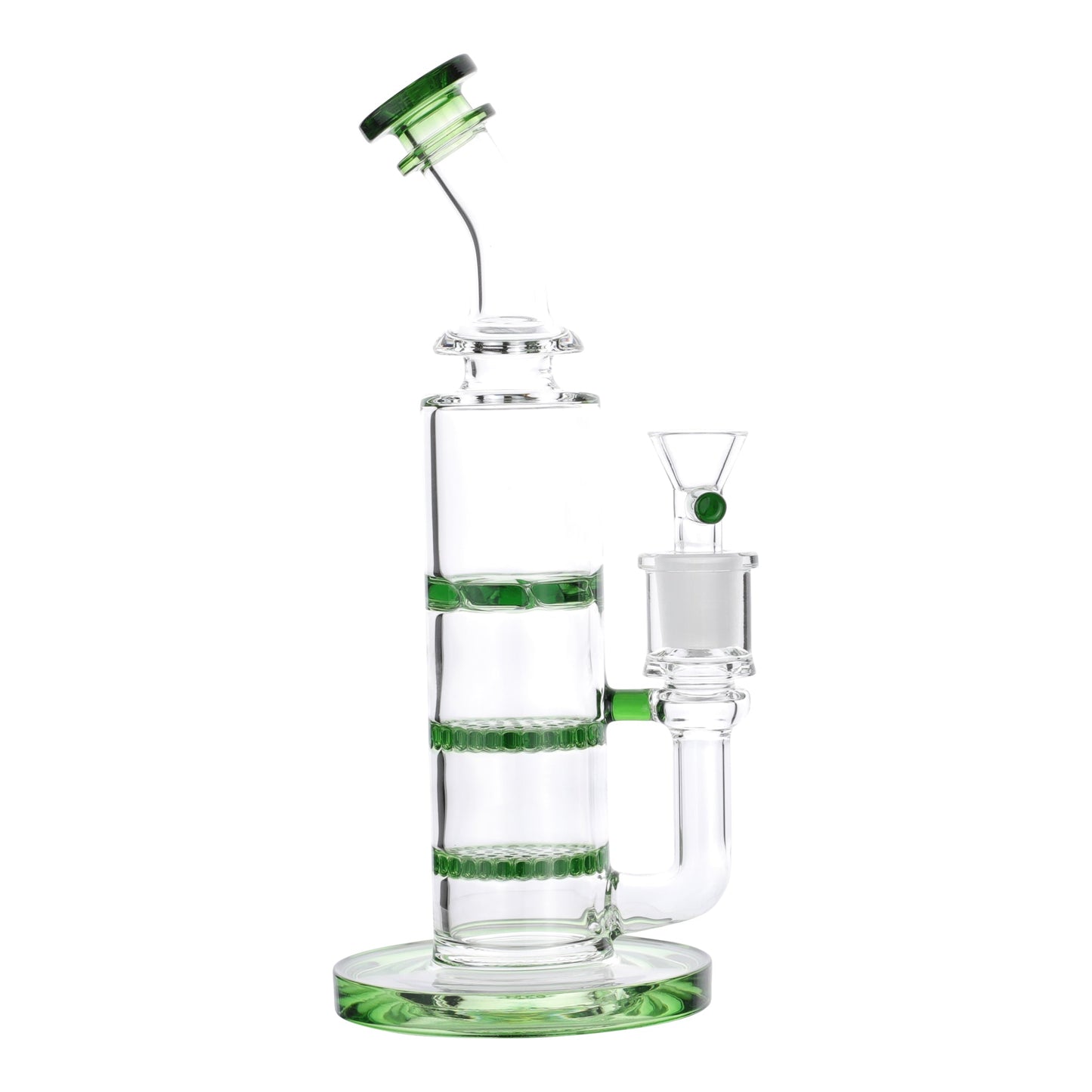 Royal Glass Triple Disc Jockey Bong 8in