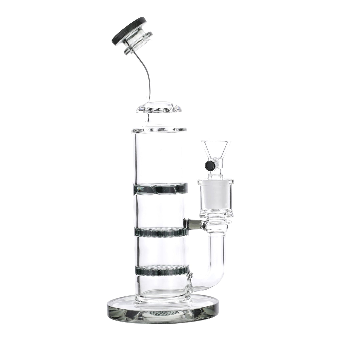 Royal Glass Triple Disc Jockey Bong 8in