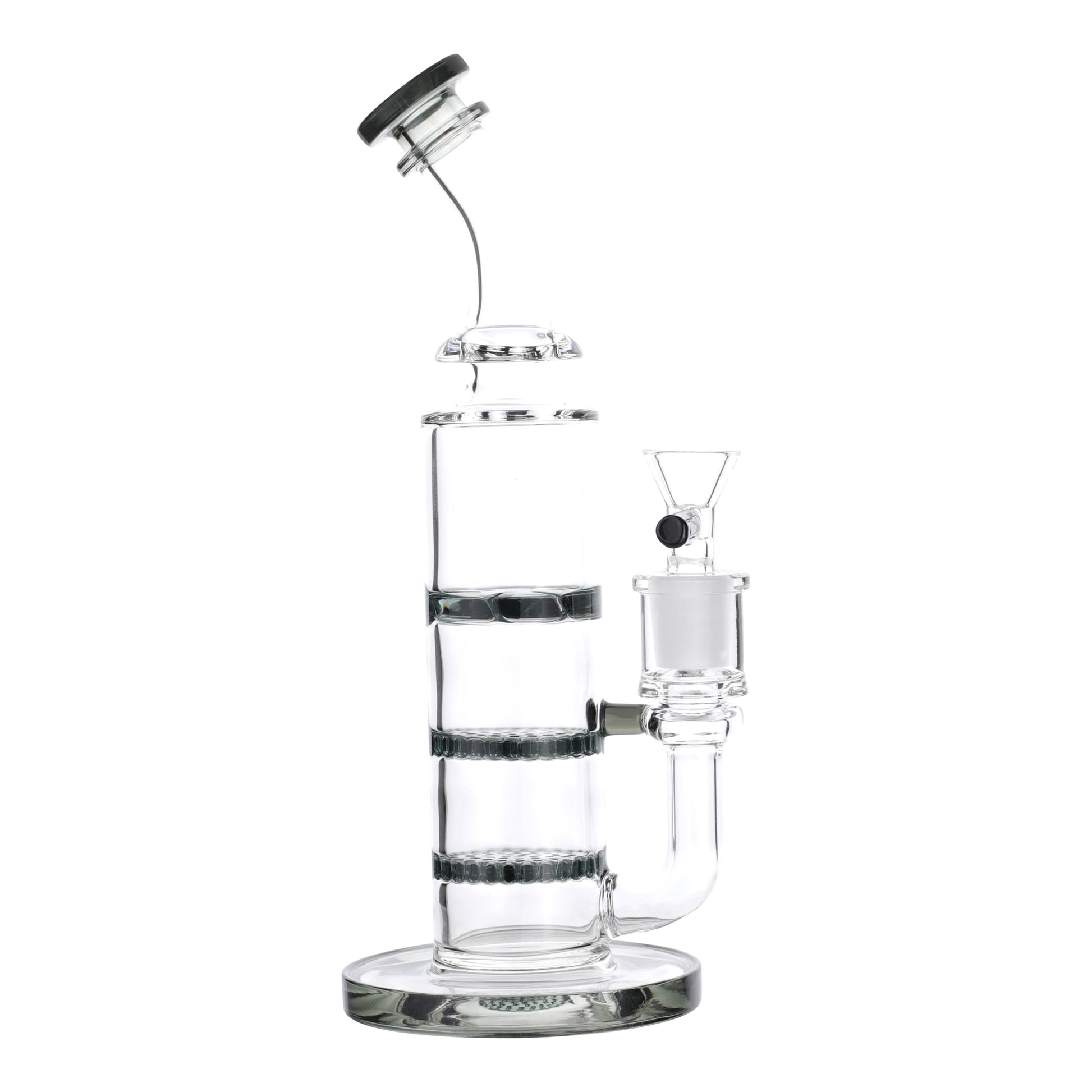Royal Glass Triple Disc Jockey Bong 8in