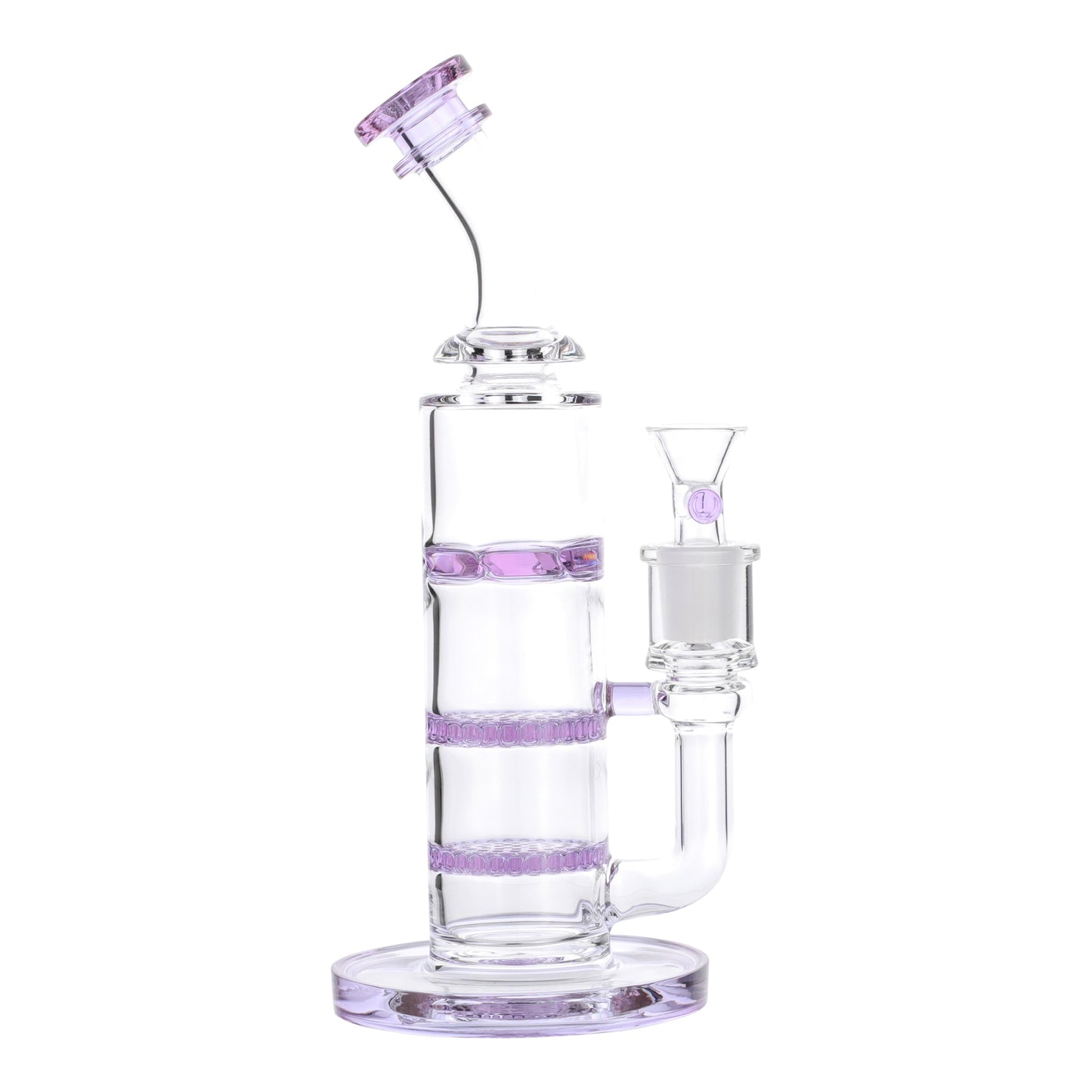 Royal Glass Triple Disc Jockey Bong 8in