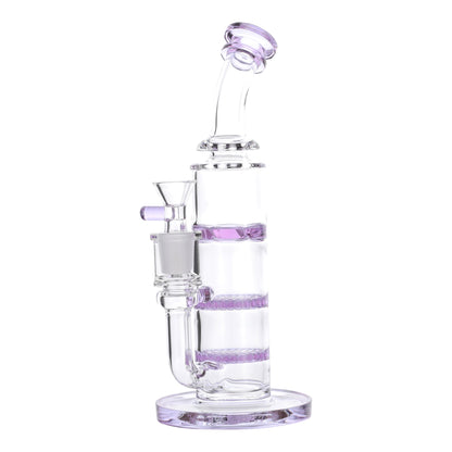 Royal Glass Triple Disc Jockey Bong 8in