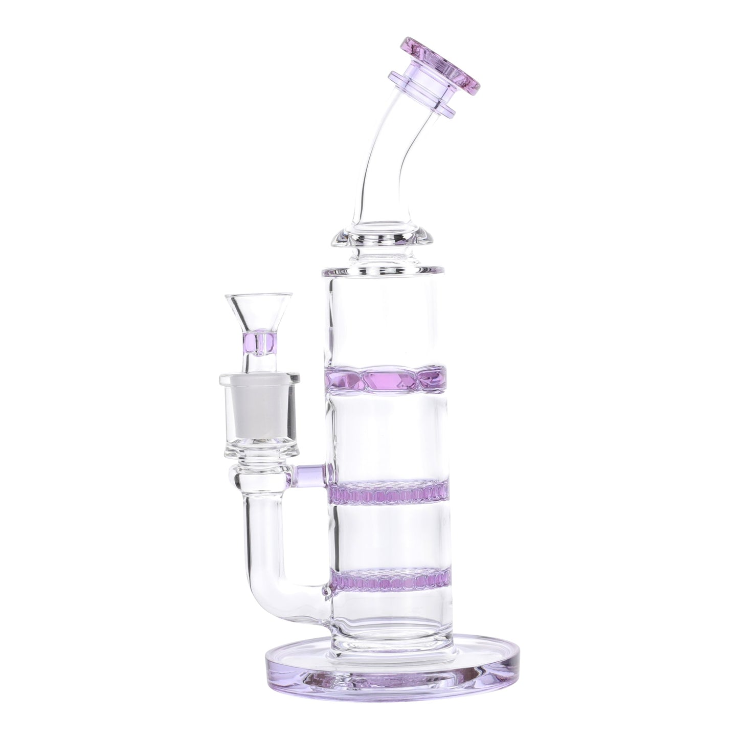 Royal Glass Triple Disc Jockey Bong 8in