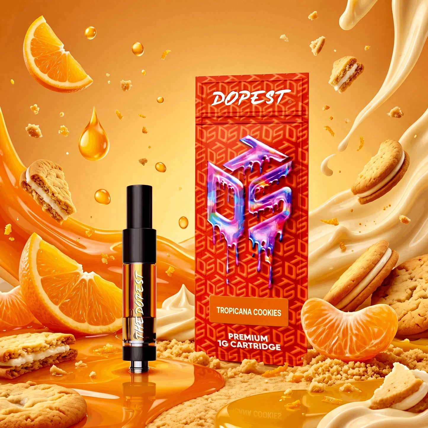The Dopest Tropicana Cookies 1G THCA Vape Cartridge