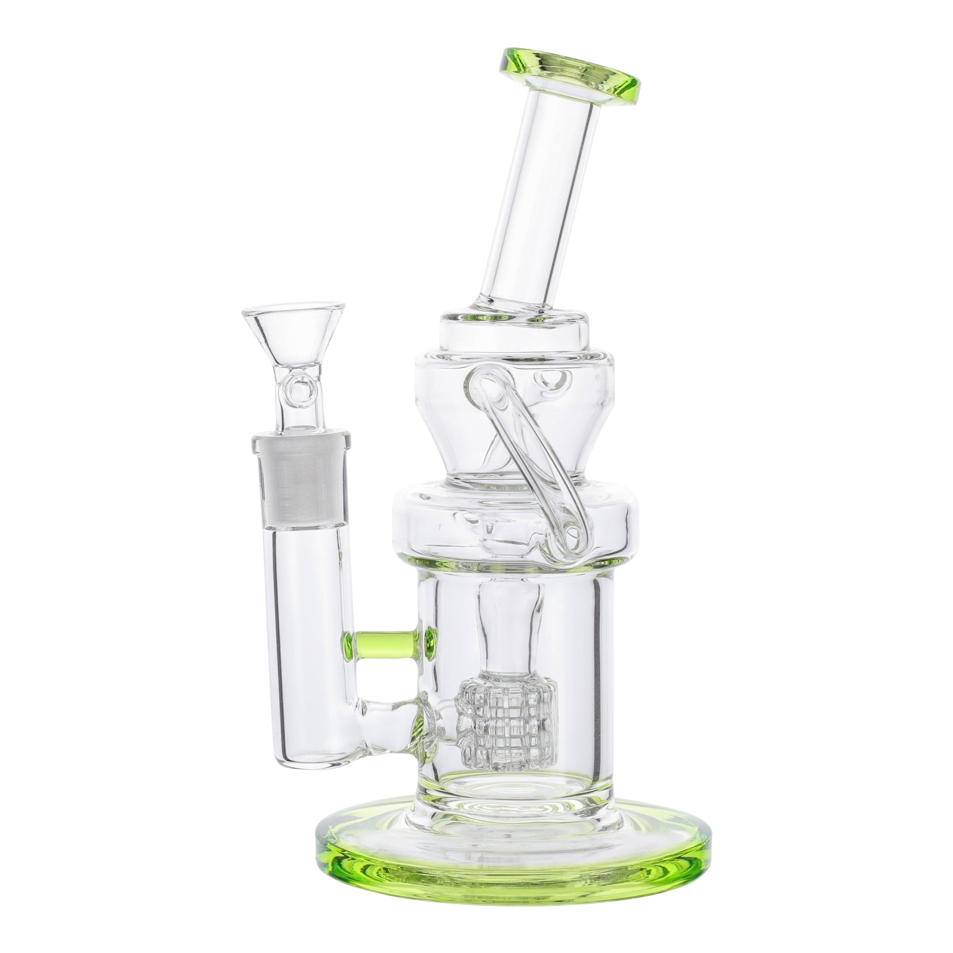A2Z Trading Tube Tied Matrix Perc Bong 10in Borosilicate Glass