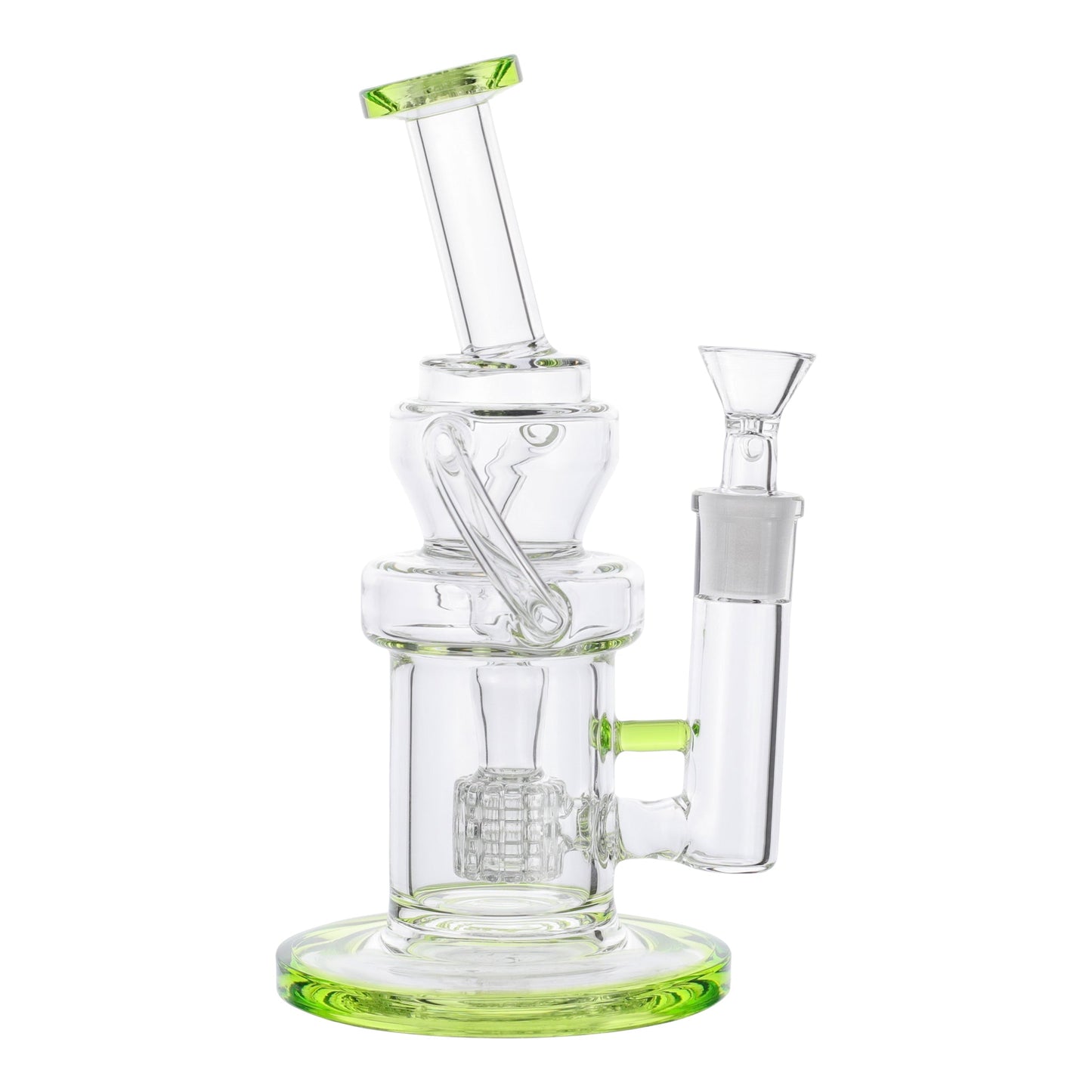 A2Z Trading Tube Tied Matrix Perc Bong 10in Borosilicate Glass
