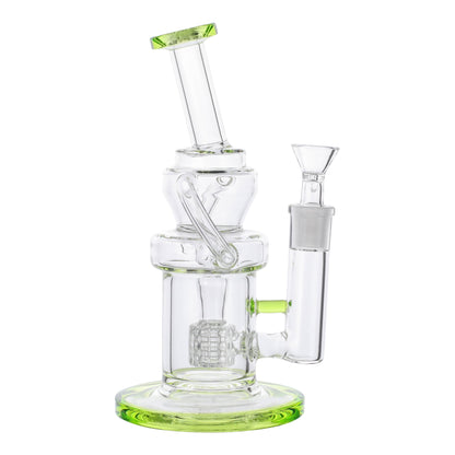 A2Z Trading Tube Tied Matrix Perc Bong 10in Borosilicate Glass