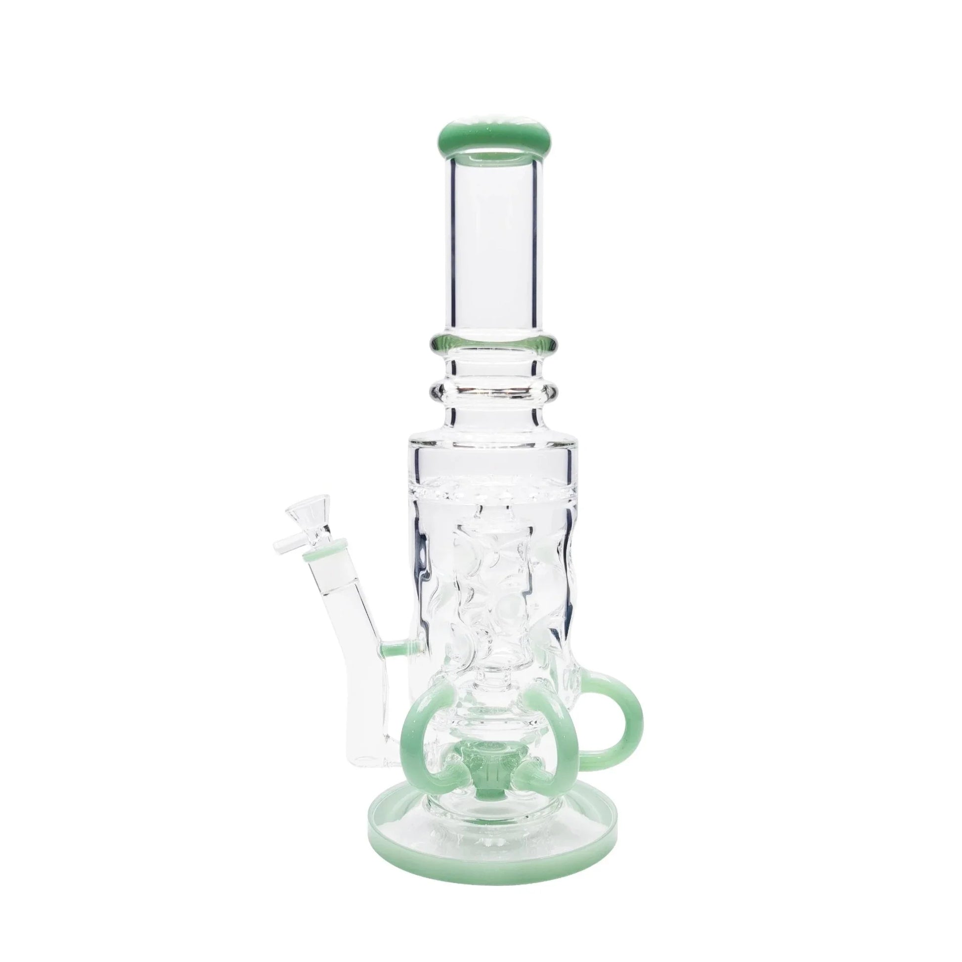 A2Z Trading Tubular Swiss Perc Bong 15in Borosilicate Glass