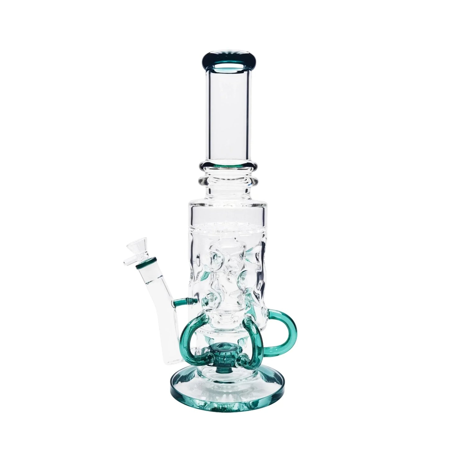 A2Z Trading Tubular Swiss Perc Bong 15in Borosilicate Glass