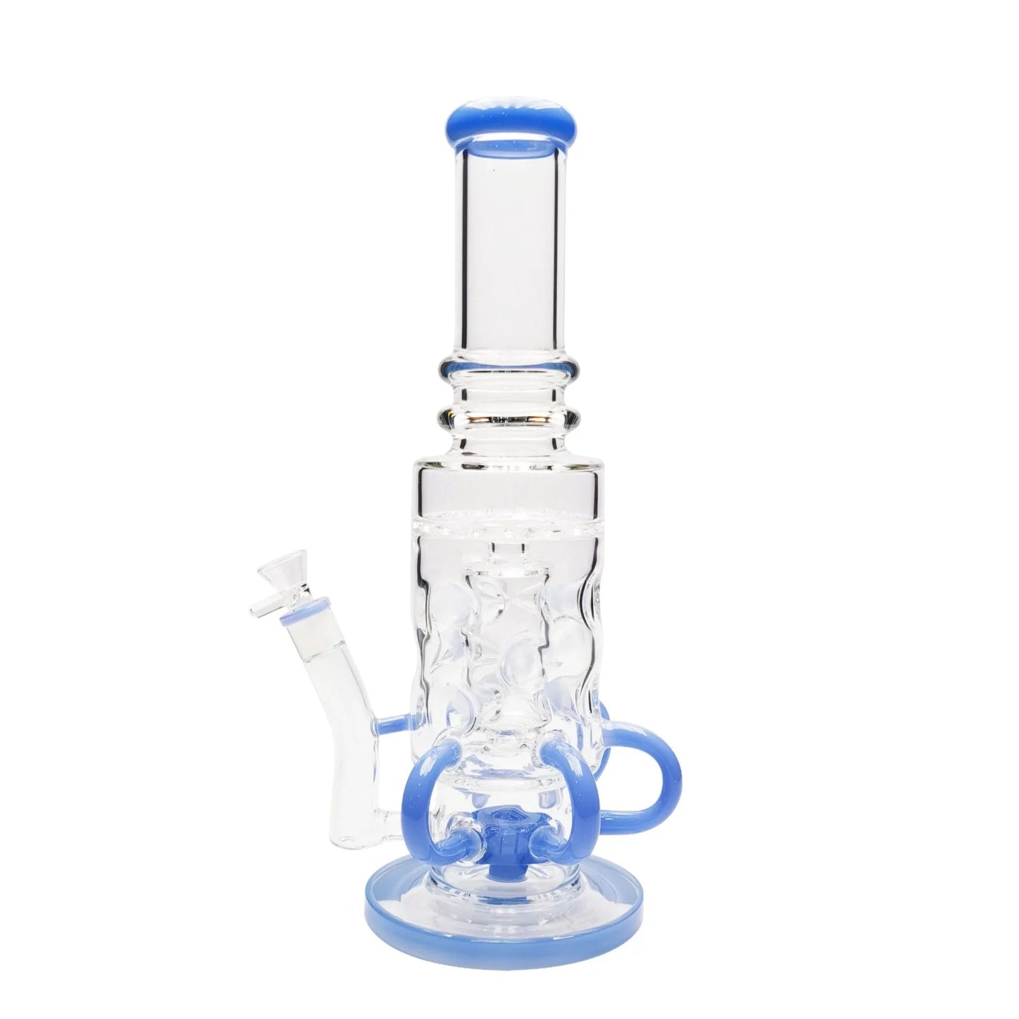 A2Z Trading Tubular Swiss Perc Bong 15in Borosilicate Glass