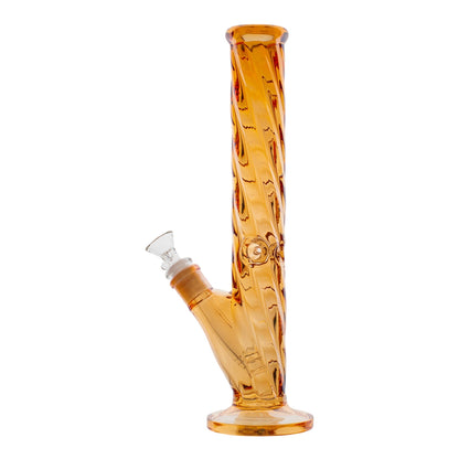 Amy Twisted Rainbow Straight Tube Bong 12.5in