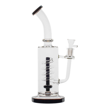 Twisting Helix Perc Bong 12in Borosilicate Glass