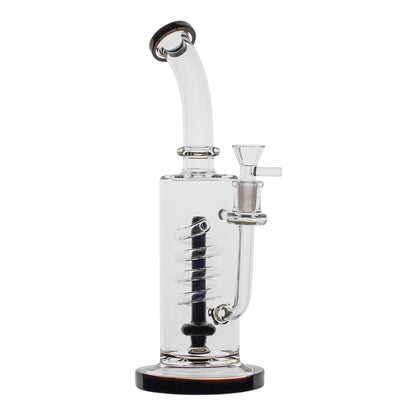 Twisting Helix Perc Bong 12in Borosilicate Glass
